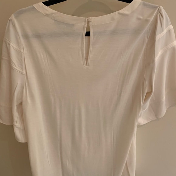 LOFT ivory short bell sleeve blouse - Picture 5 of 6